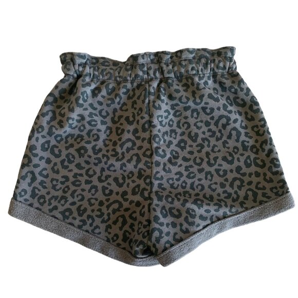 ABERCROMBIE & FITCH Black + Gray Cheetah Print Hi-Rise Waist Knit Shorts Size XS - Picture 6 of 8